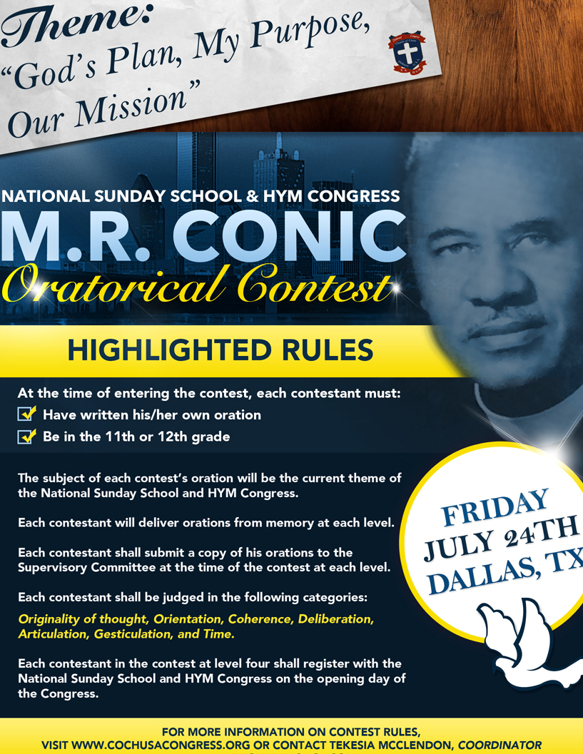 2015 M. R. Conic Oratorical Contest